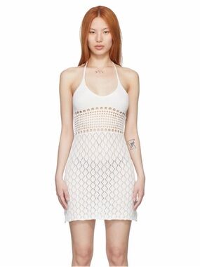 Gimaguas | Dresses | Gimaguas Brigitte Yellow Crochet Knit Mini Dress